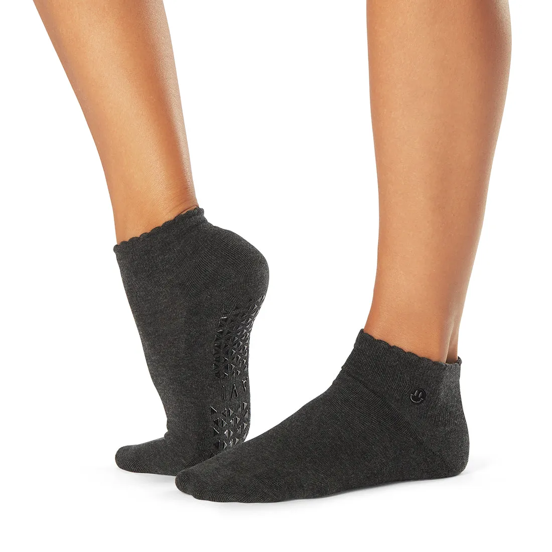 Savvy Grip Socks - Carbon Heather (Pilates / Barre)