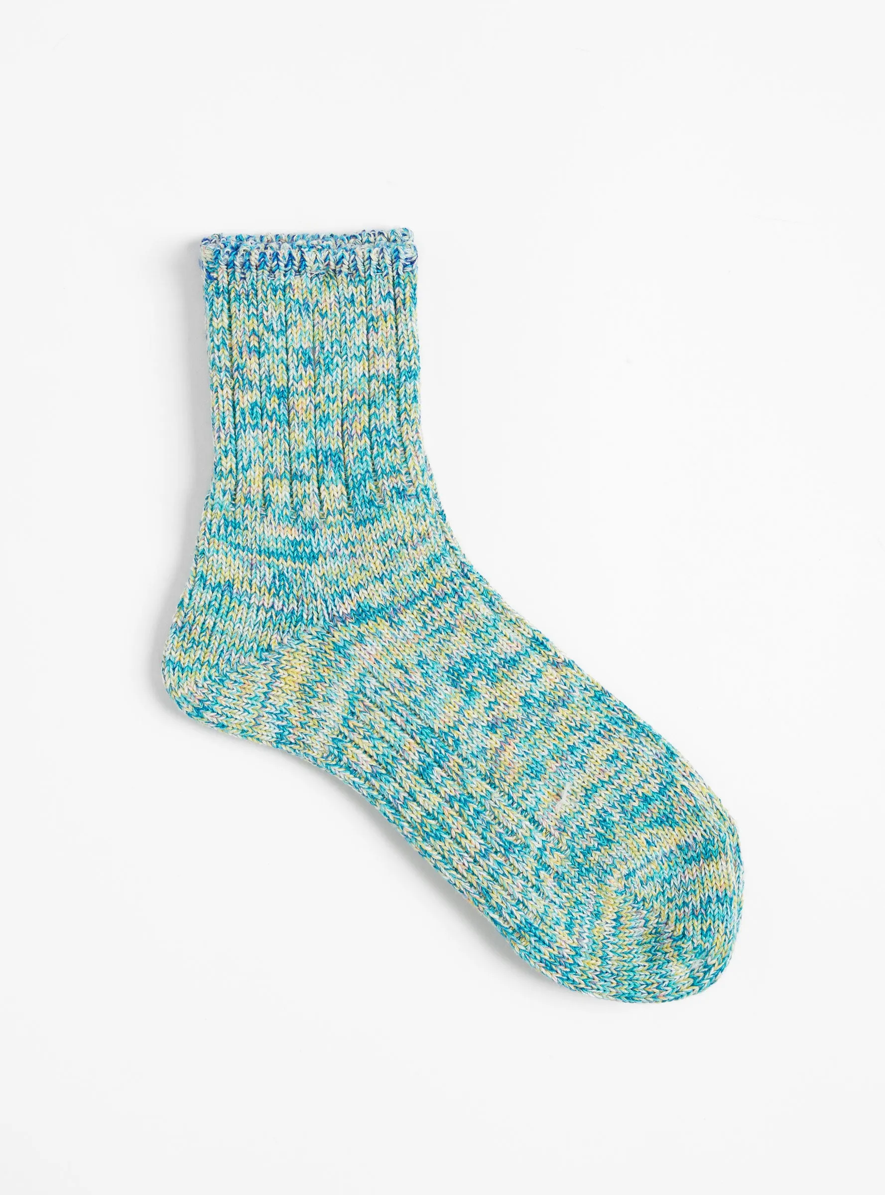 Six Colour Twister Socks Green