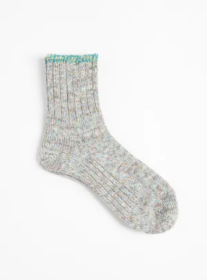 Six Colour Twister Socks Grey