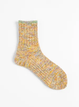 Six Colour Twister Socks Yellow