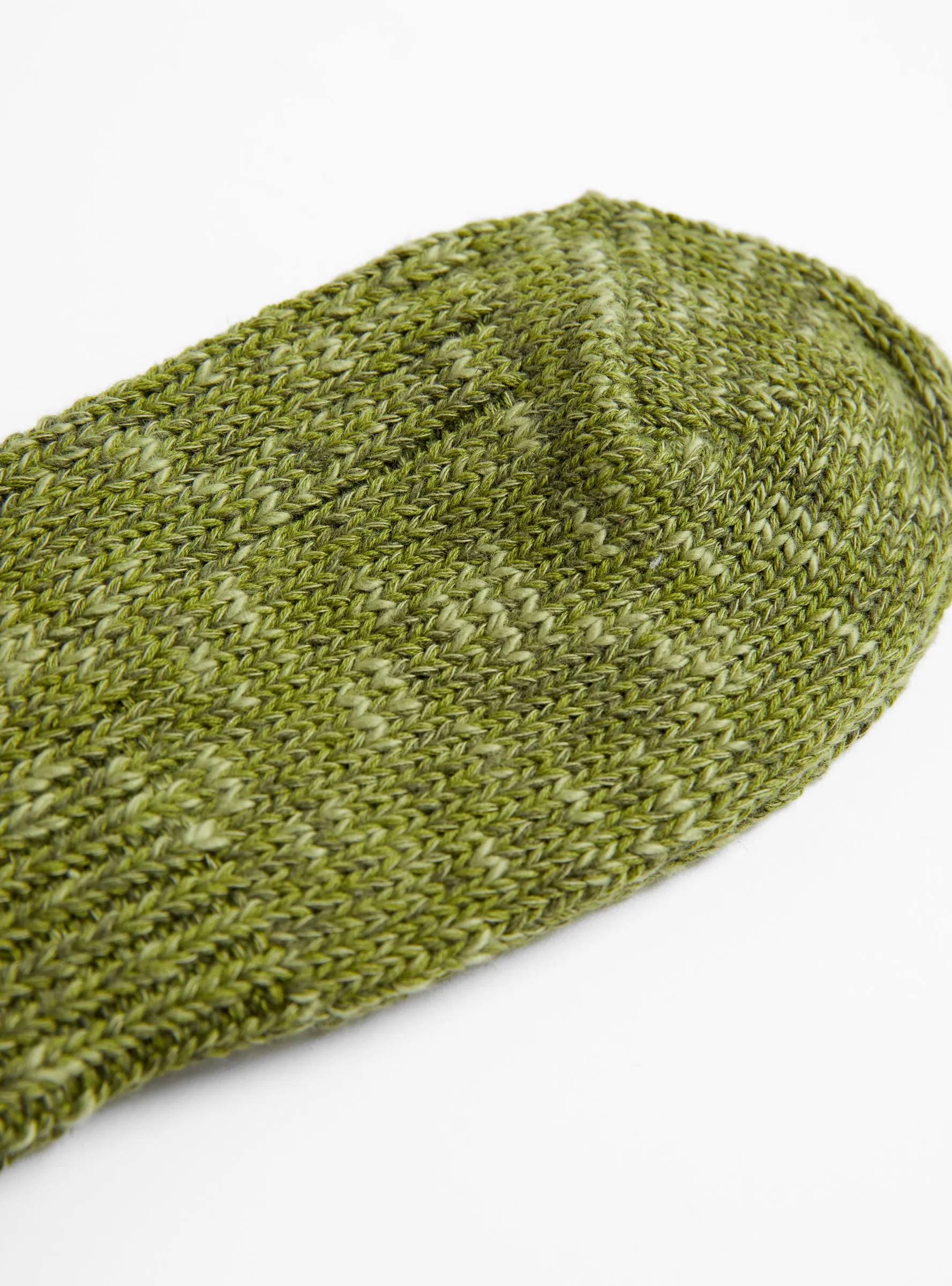 Slub Low Guage Rib Socks Khaki