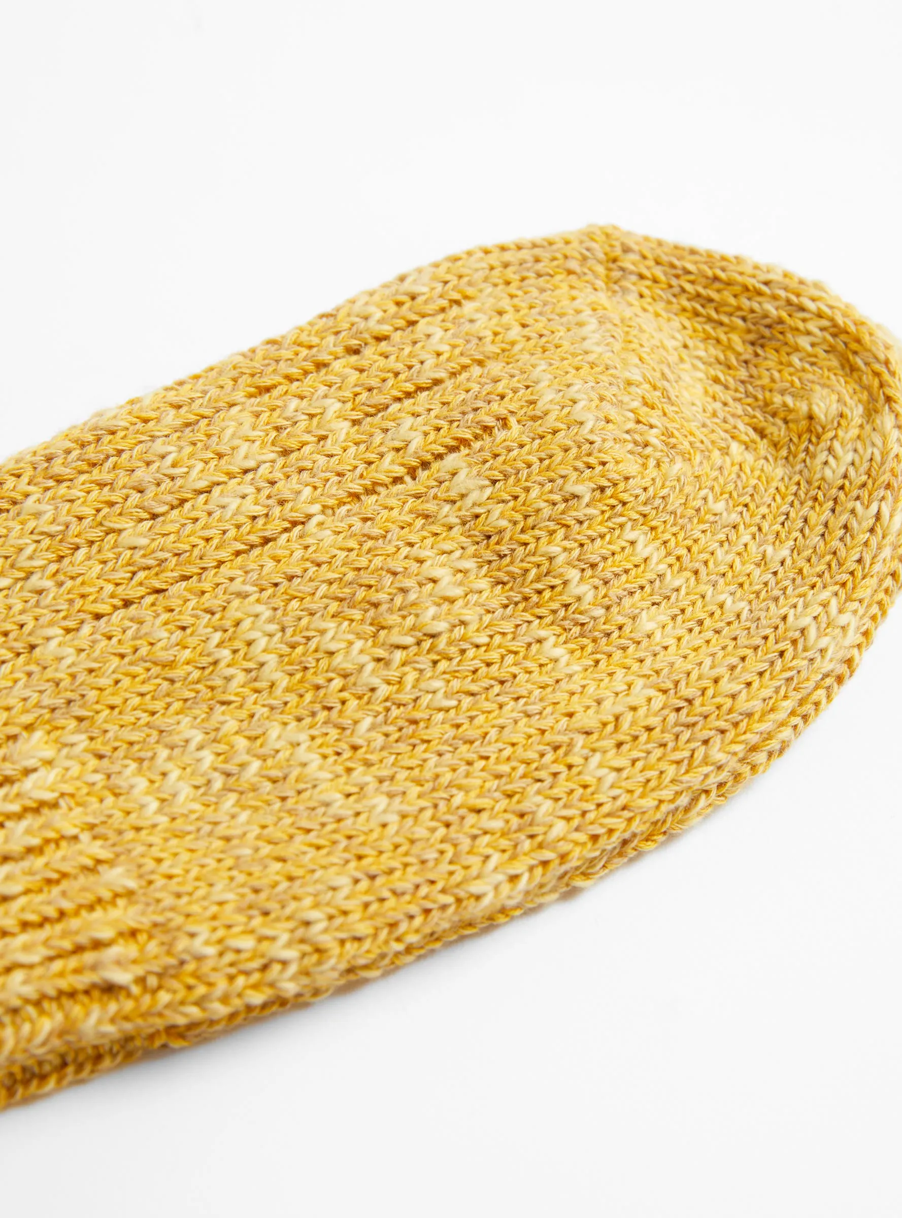 Slub Low Guage Rib Socks Mustard