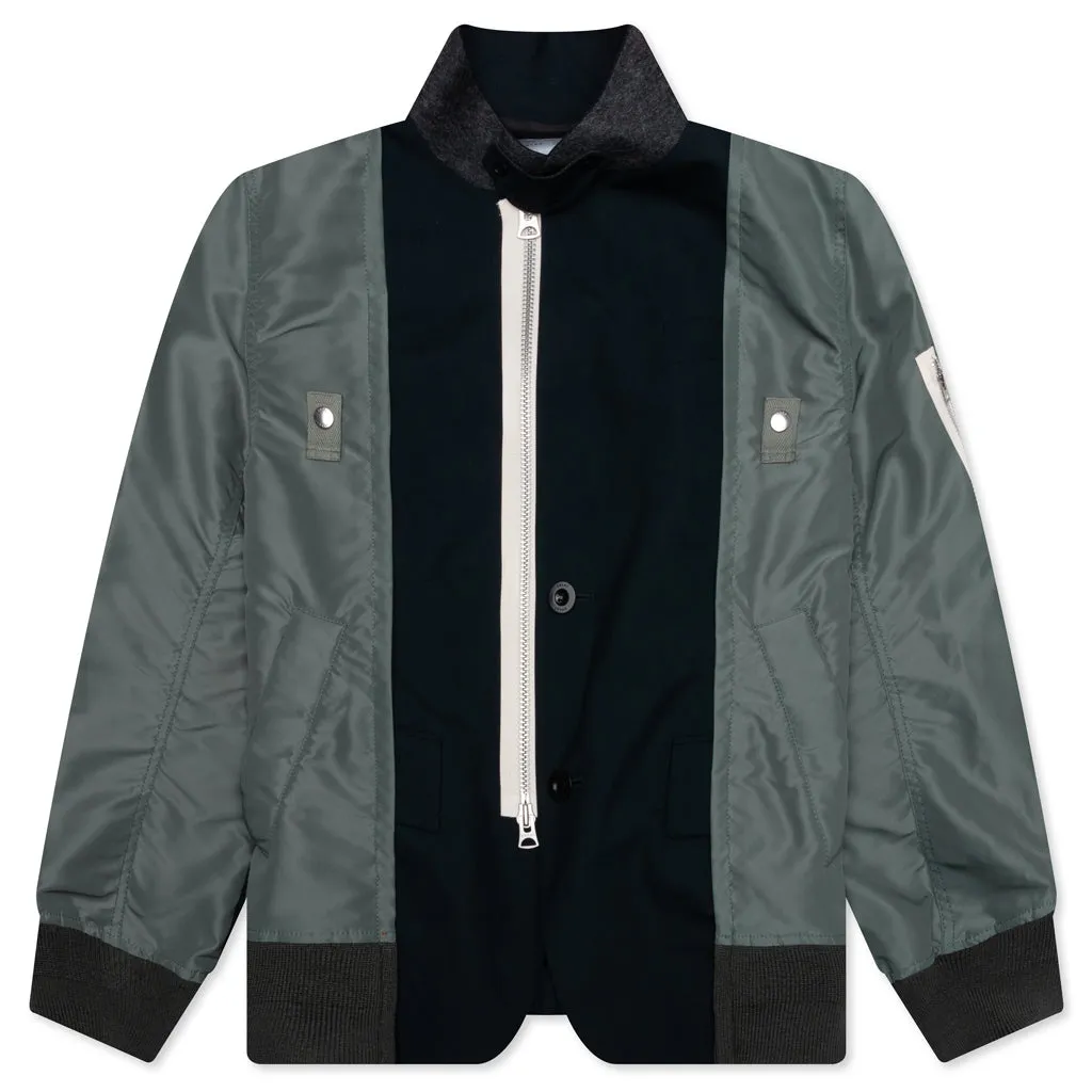 Suiting X Nylon Twill Jacket - Navy/Khaki