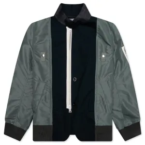 Suiting X Nylon Twill Jacket - Navy/Khaki