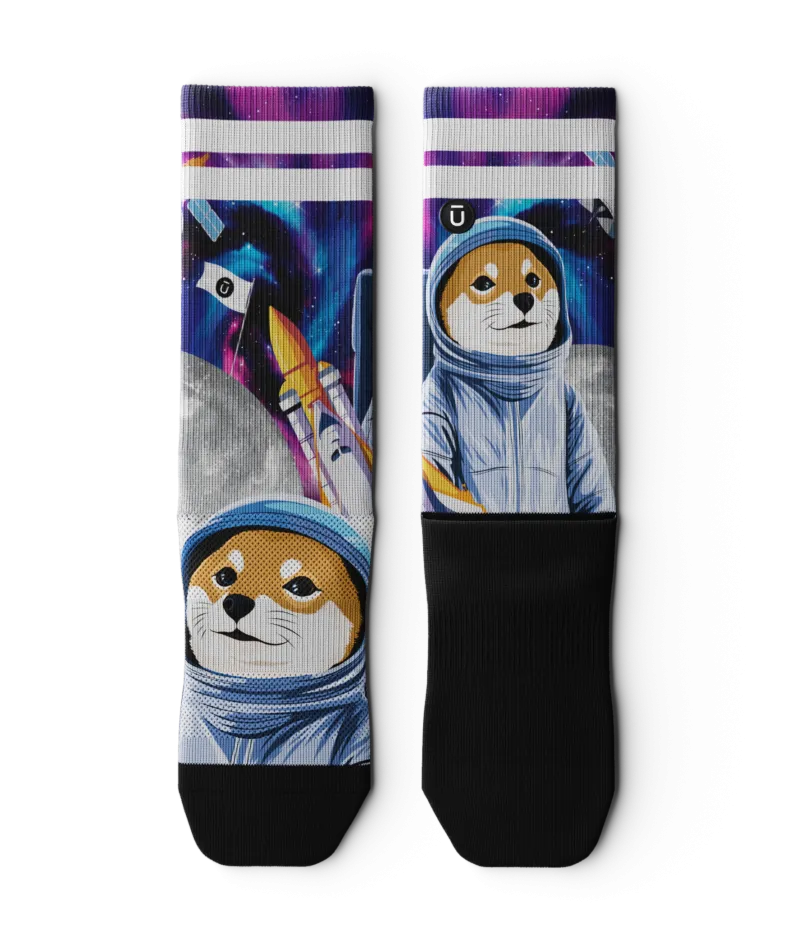 To the Moon Crew Socks