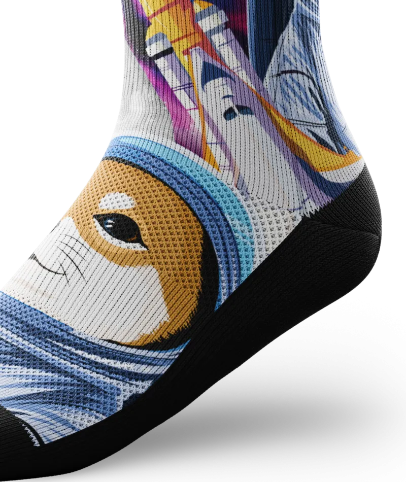 To the Moon Crew Socks
