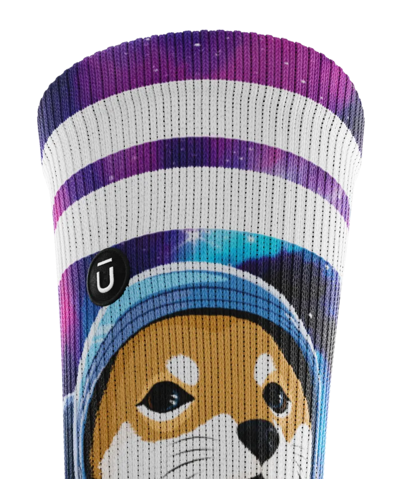 To the Moon Crew Socks