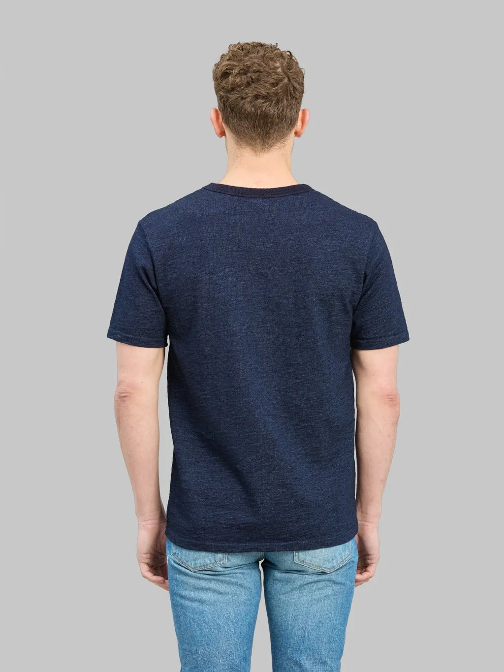 UES No.7 Yarn-Dyed Indigo T-Shirt