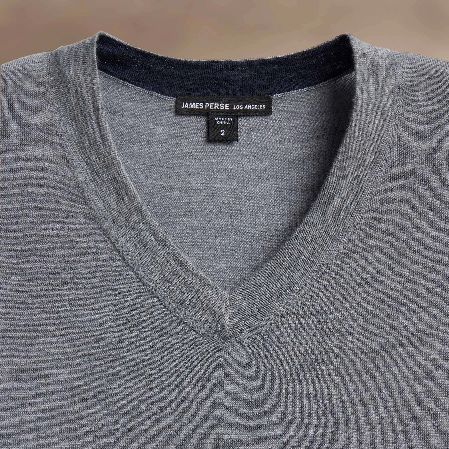 Ultrafine Cashmere V Neck Sweater - Flannel