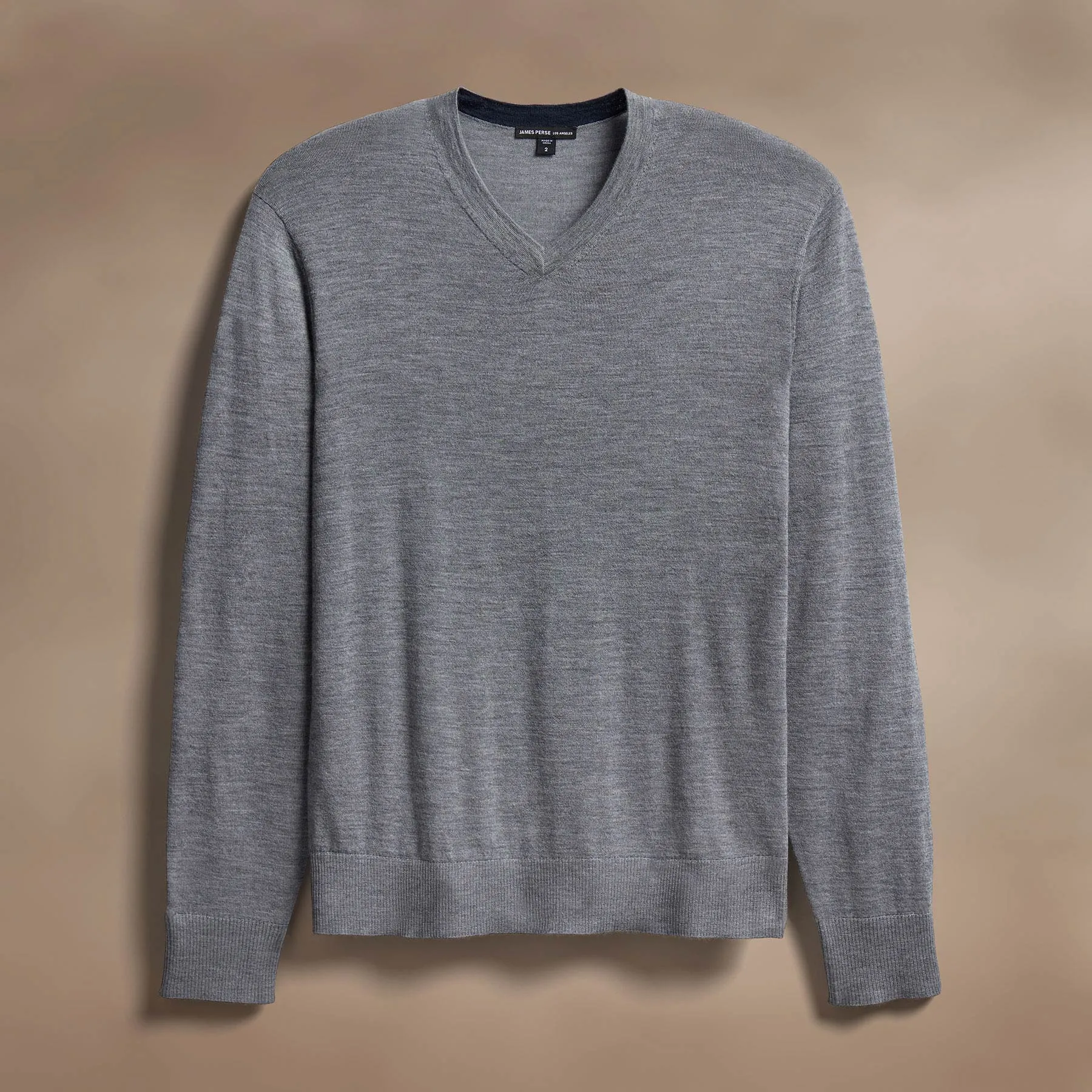 Ultrafine Cashmere V Neck Sweater - Flannel