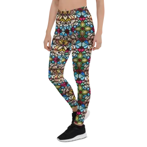 Vintage Stained Glass Leggings
