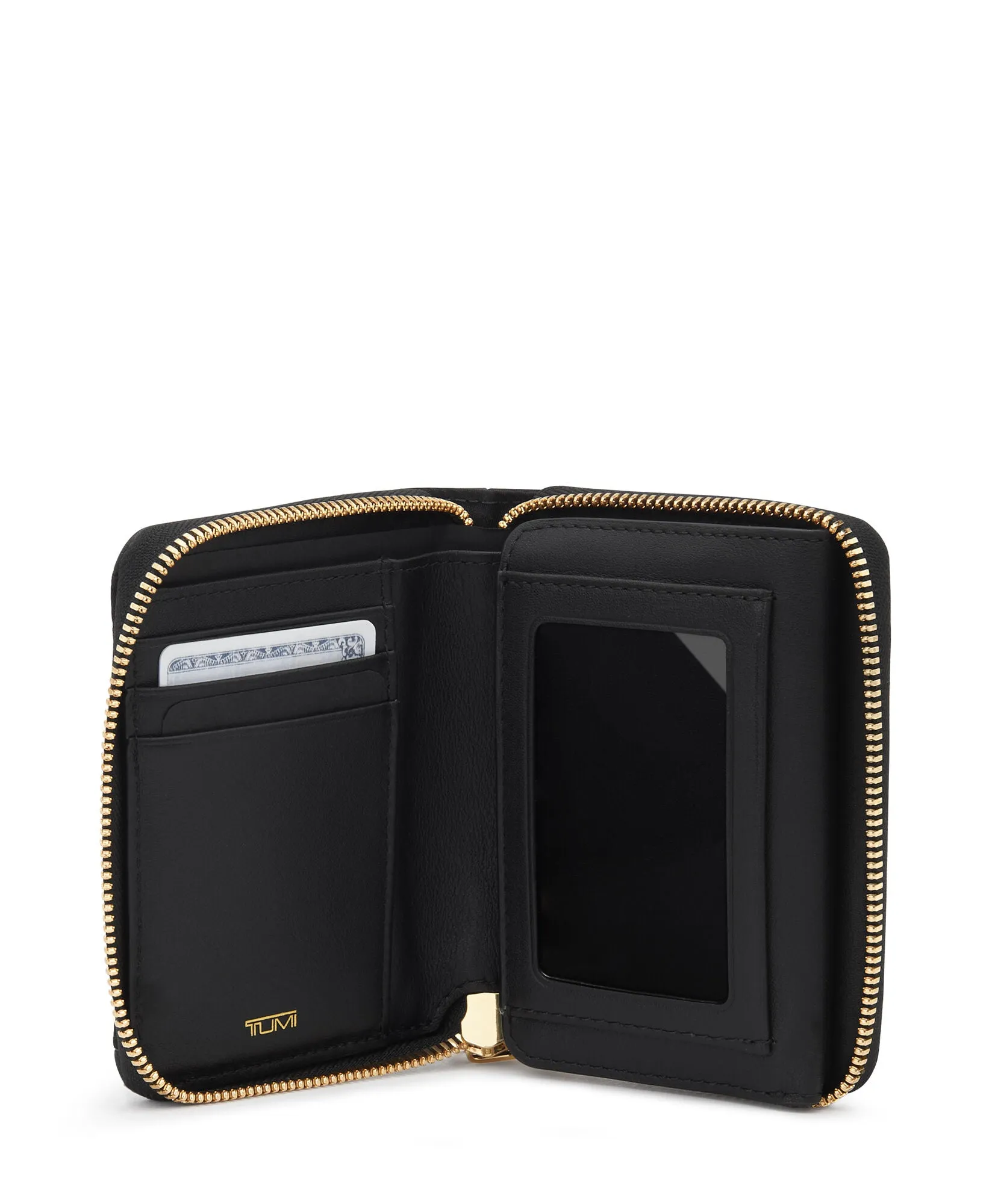 VOYAGEUR SLG Tri-Fold Zip-Around - Black/Gold