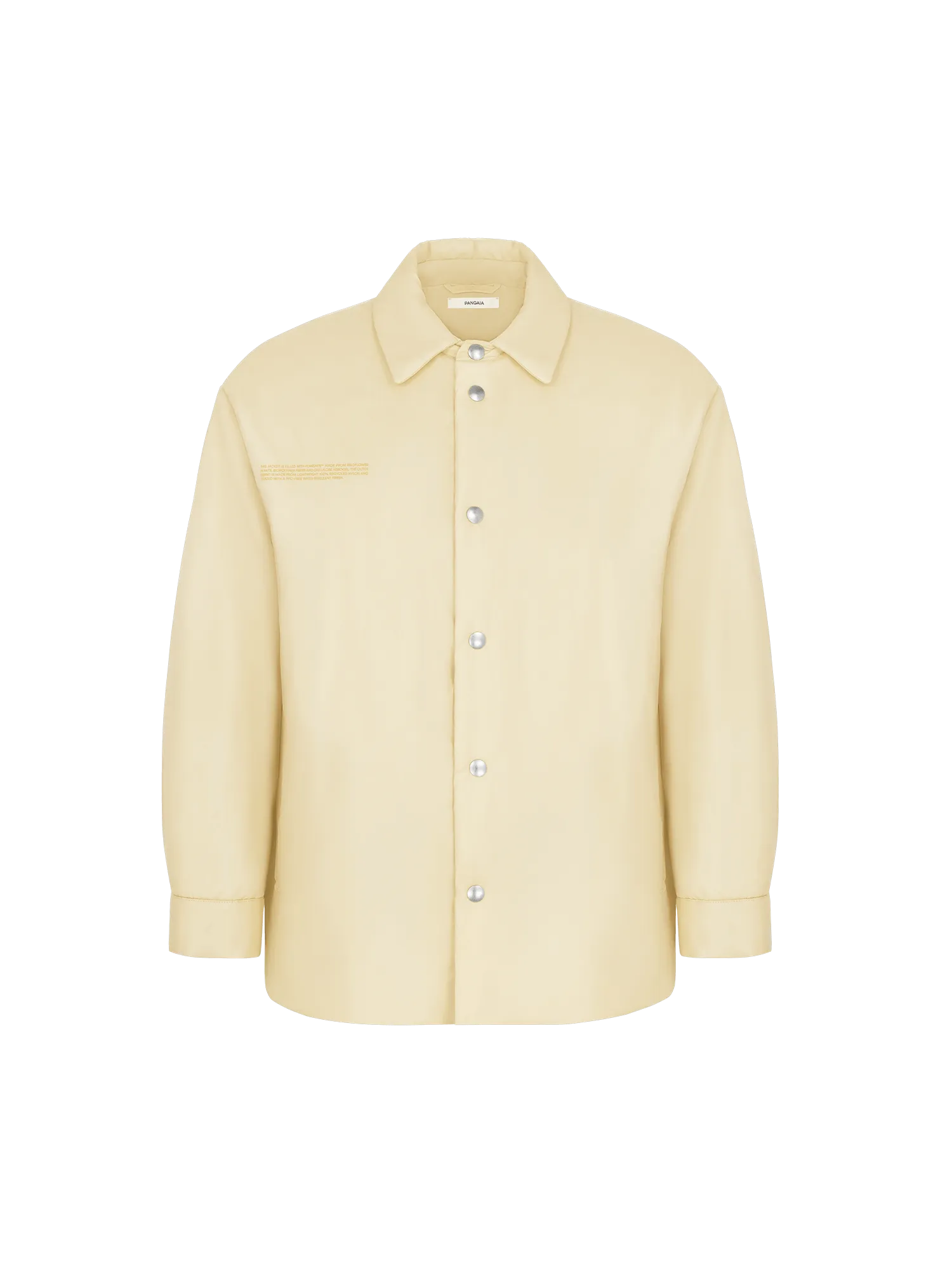 Womens Flower-Warmth Padded Overshirt—Rind Yellow