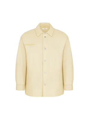 Womens Flower-Warmth Padded Overshirt—Rind Yellow