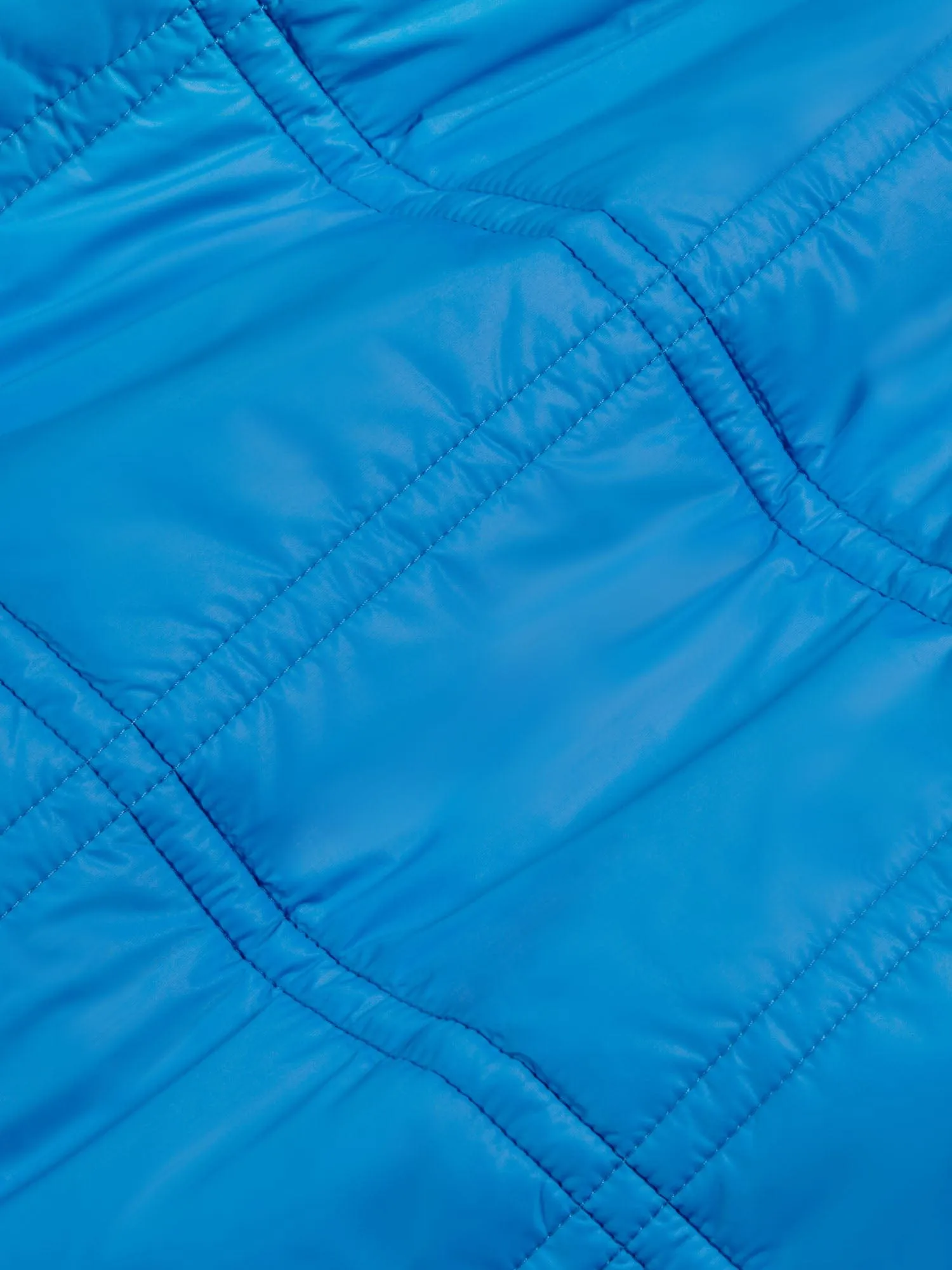 Womens Flower-Warmth Quilted Gilet—cerulean blue