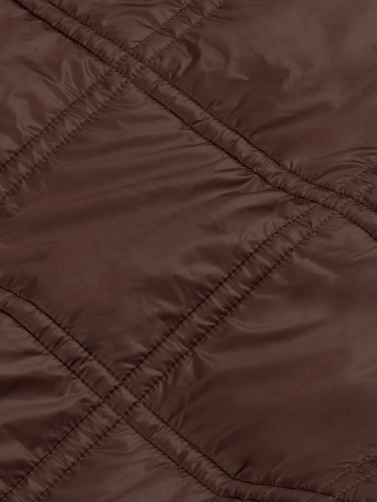 Womens Flower-Warmth Quilted Gilet—chestnut brown