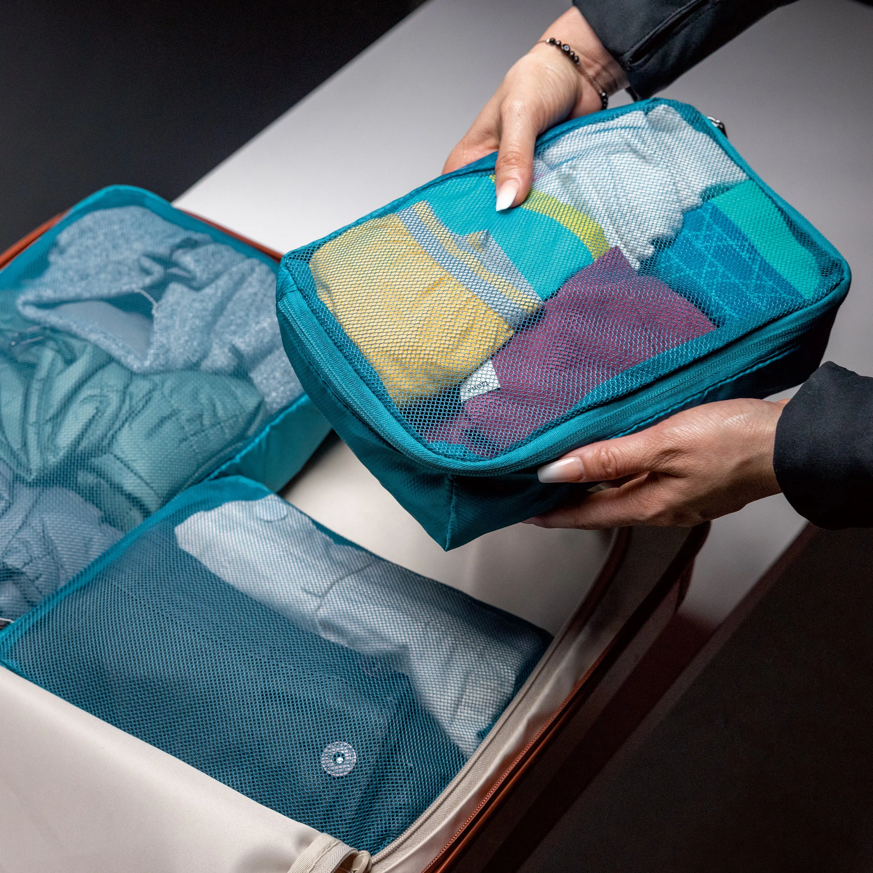 World Travel Essentials Set of 3 Soft Packing Cubes